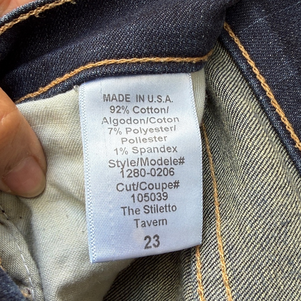 Bundle of 2x Current/Elliott Dark Wash + Black Denim Jeans Size 23 - Picture 7 of 13